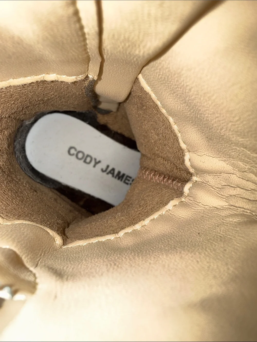 Cody James toddler Kids Two-Tone Tan and Black Western Pull-On Boots size 6